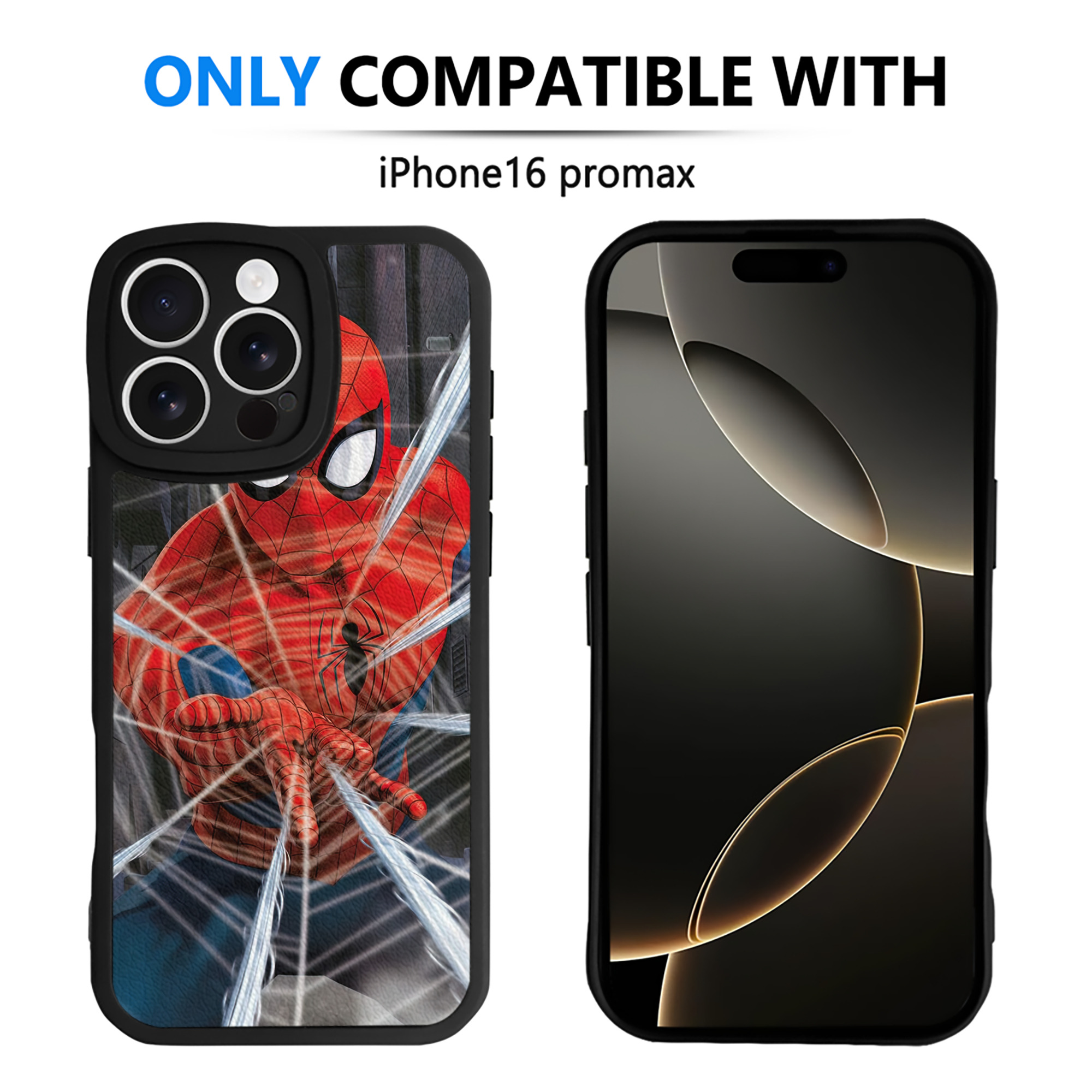 （画像用） Spider Man スパイダーマン 【iPhone 16シリーズ対応】シリコンスマホケース（レザー調） 材質：シリコン